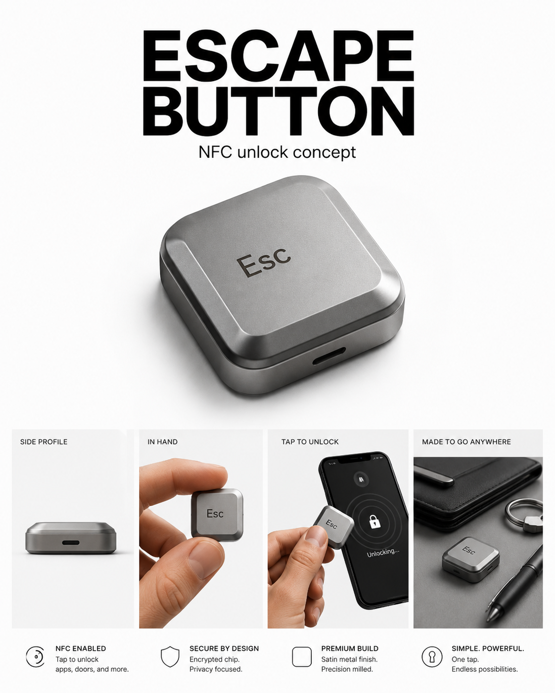 Escape metal product poster