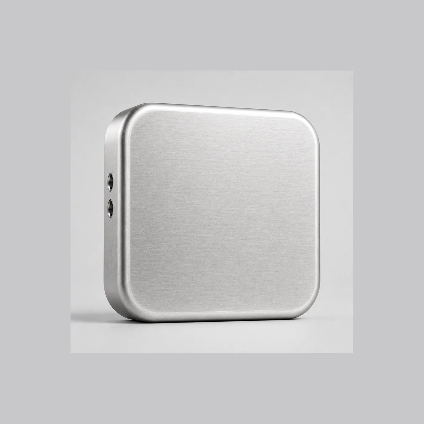 The back of the ctrl key: sealed aluminum with two cord eyelets